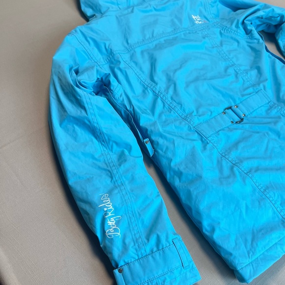 Betty Rides Women’s Snowboard Jacket Blue Hooded Insulated Snow Ski Coat Size M - Picture 14 of 16